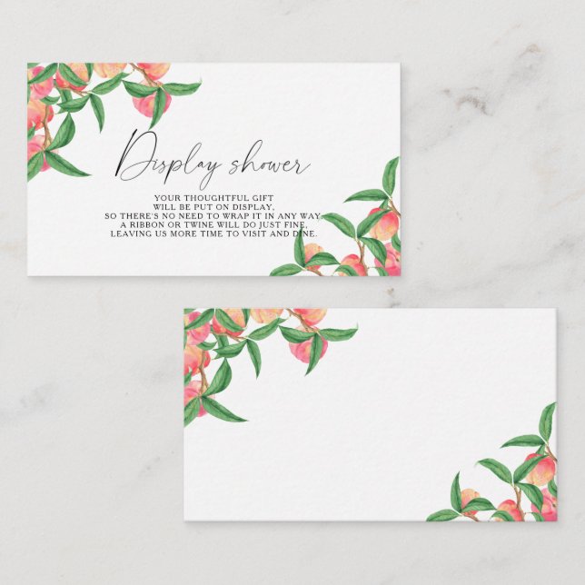 Peaches - Display shower Enclosure Card (Front/Back)