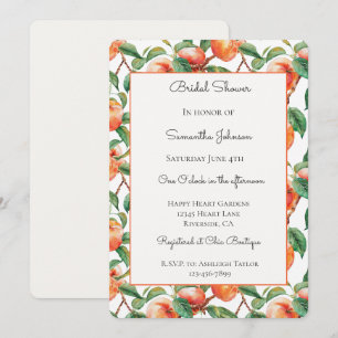 Peaches Fruit Bridal Shower Invitation