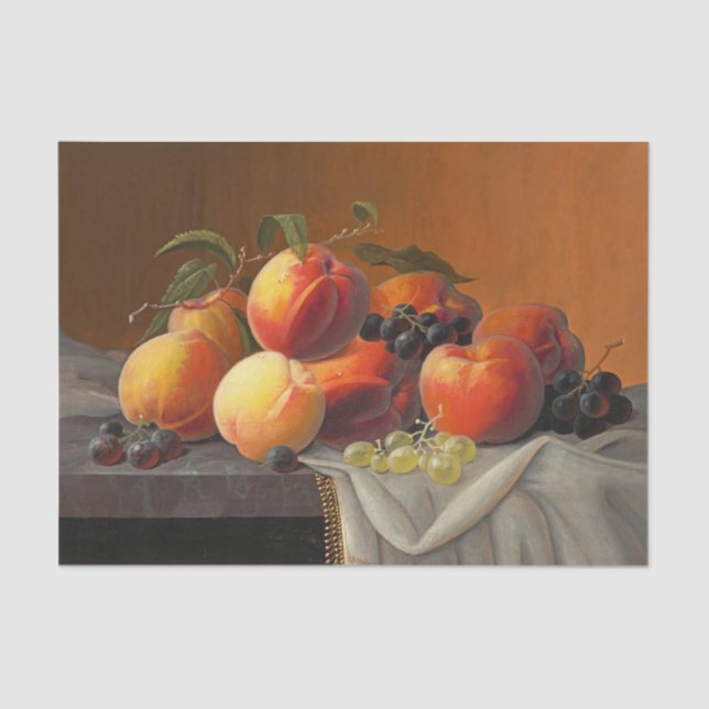 Peaches, Grapes, and Apples, Decoupage   Tissue Paper (Front)