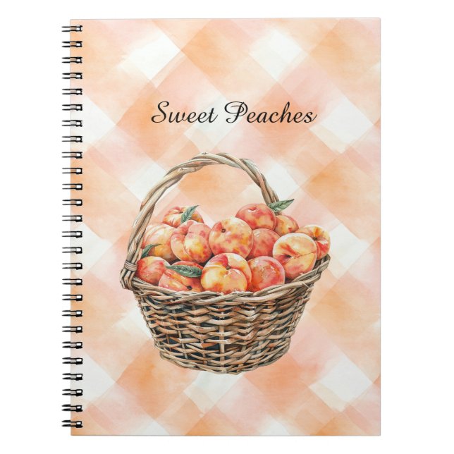 Peaches in a Basket Notebook (Front)