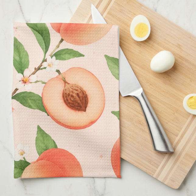 Peaches Kitchen Towel (Quarter Fold)