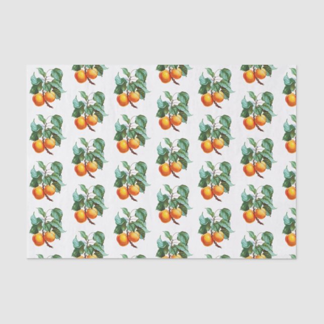 Peaches on a Branch Tissue Paper (Front)