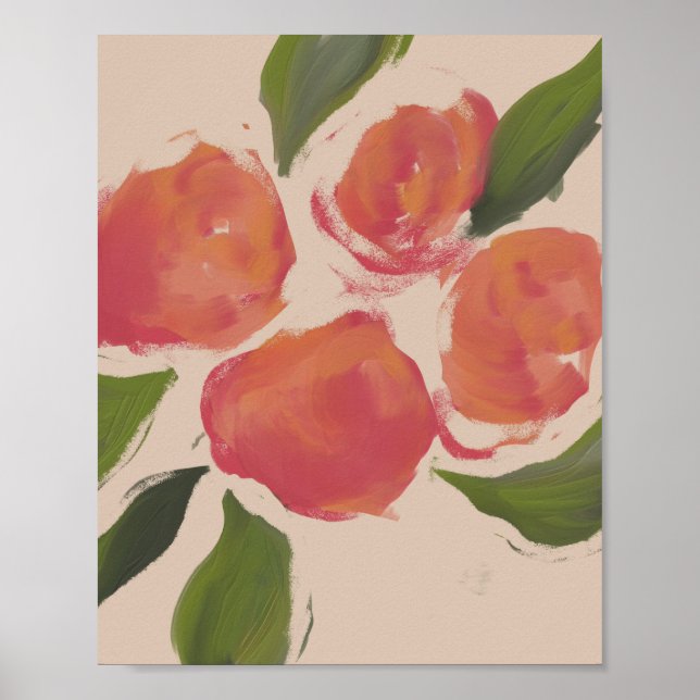 Peaches On Beige Poster (Front)