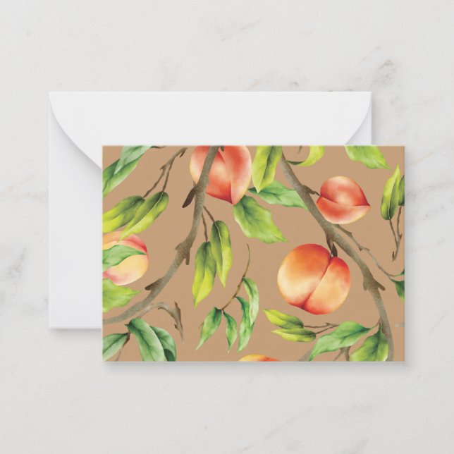 Peaches on the tree card (Front)
