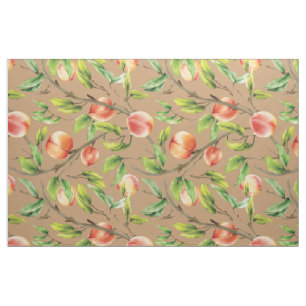 Peaches on the tree fabric