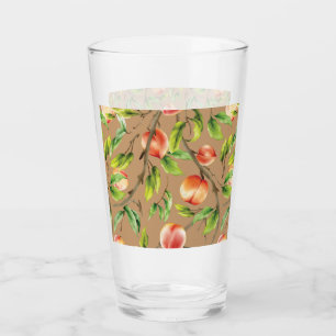 Peaches on the tree glass