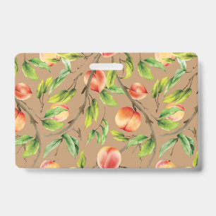Peaches on the tree ID badge