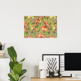 Peaches on the tree poster