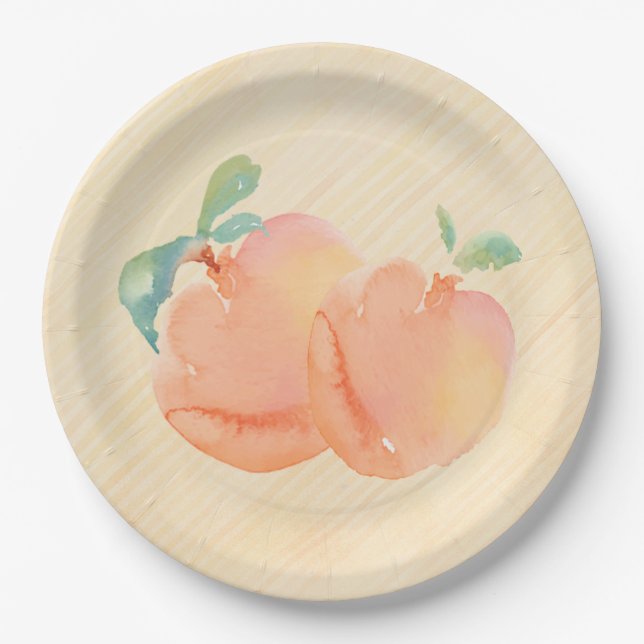 Peaches Paper Plate (Front)