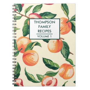 Peaches Personalised Recipe Notebook