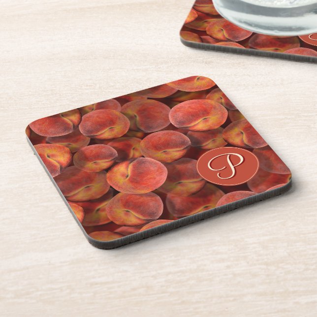 Peaches Plastic Coaster (Left Side)