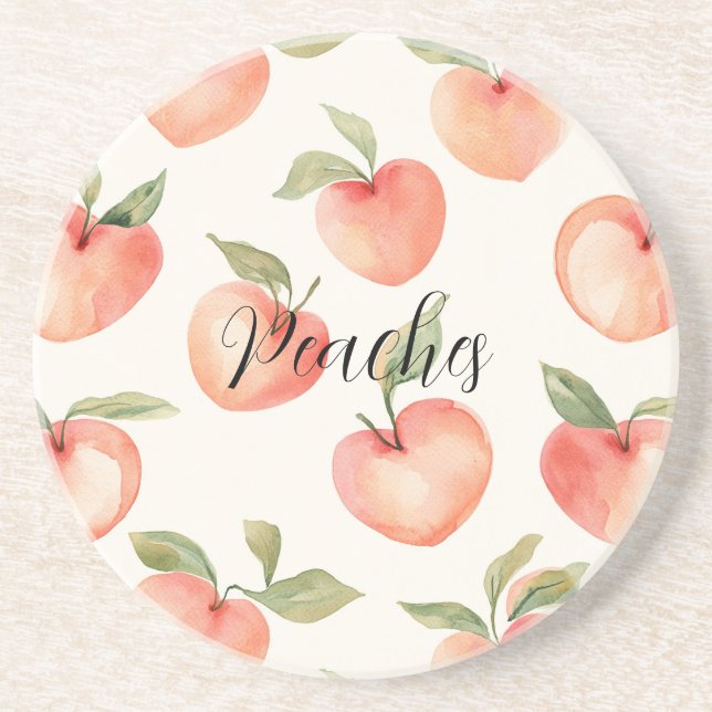Peaches & Pretty Peach  Coaster (Front)