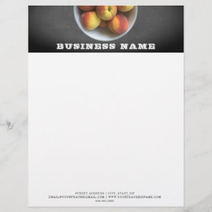 Peaches Restaurant Food Professional Letterhead