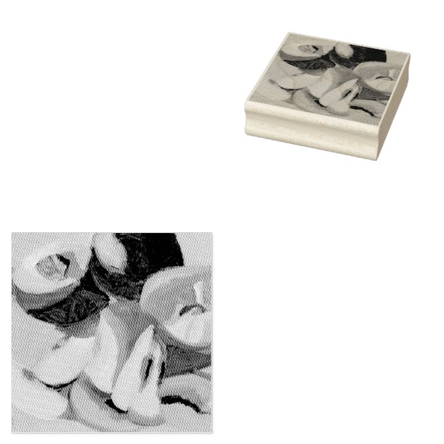 Peaches Rubber Stamp (Stamped)