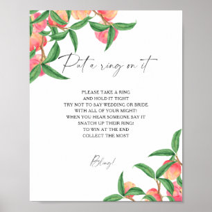 Peaches - spring put a ring on it game poster