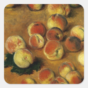 Peaches Square Sticker