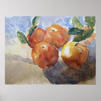 Peaches, Still Life Poster
