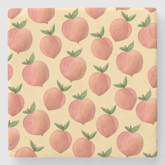 Peaches Stone Coaster (Front)