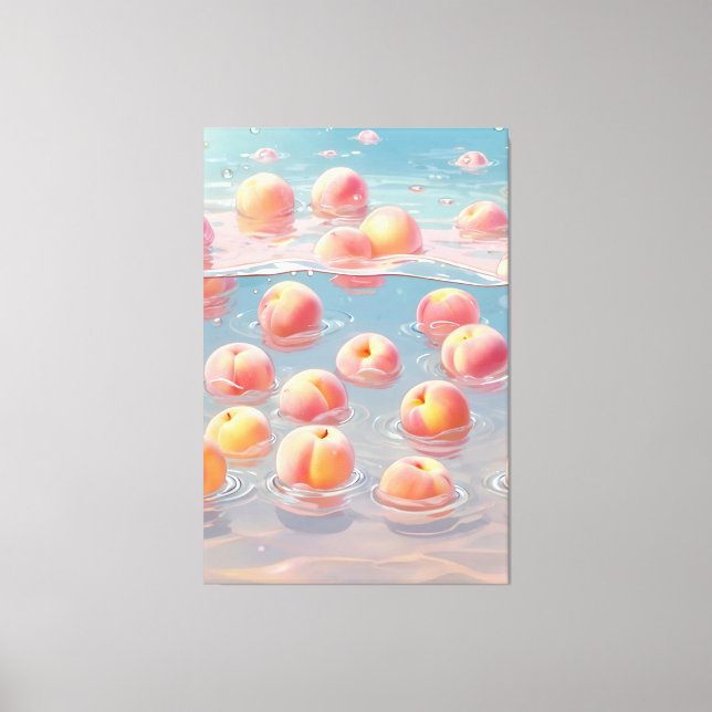 Peaches Stretched Canvas Print (Front)