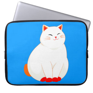 Peaches, the Smiling Cat Laptop Sleeve
