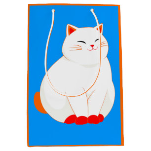 Peaches, the Smiling Cat Medium Gift Bag