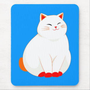 Peaches, the Smiling Cat Mouse Pad