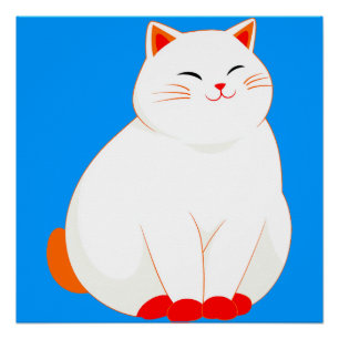 Peaches, the Smiling Cat Poster