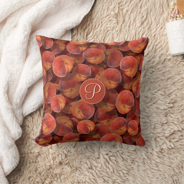 Peaches Throw Pillow (Blanket)