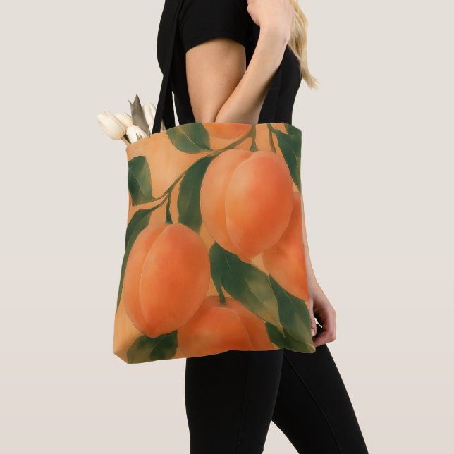 Peaches Tote Bag (Close Up)