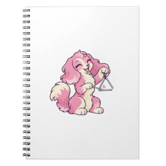 Peaches Triangle Music Cosy Character Notebook