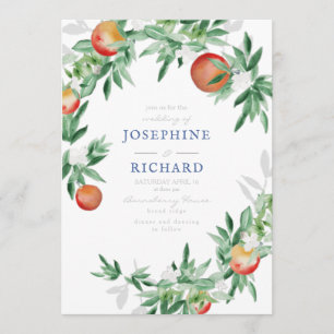 Peaches, watercolour design, for wedding invite2 invitation