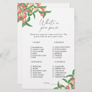 Peaches - What's in your purse game