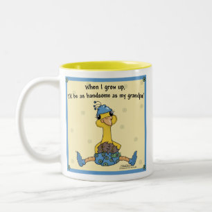 Peachick Handsome like Grandpa Two-Tone Coffee Mug