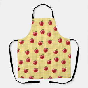 Peachify Apples Gingham Apron