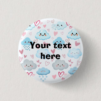 Peachify Dreamy Clouds 3 Cm Round Badge