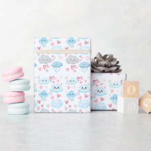 Peachify Dreamy Clouds Wrapping Paper
