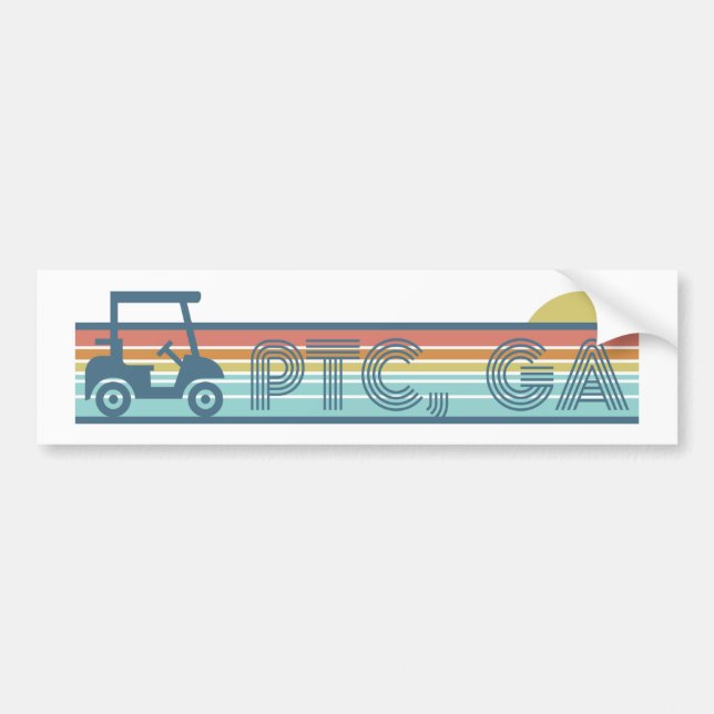 Peachtree City Georgia Golf Cart Life Bumper Sticker (Front)