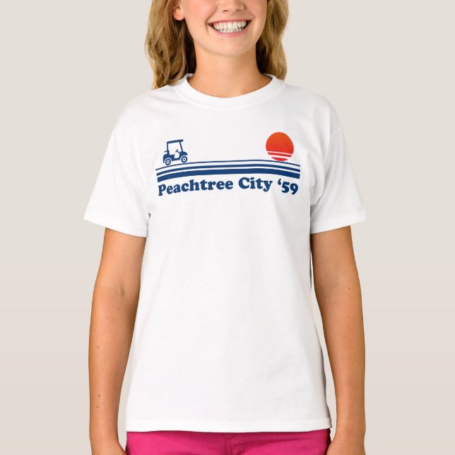 Peachtree City Georgia Lifestyle Golf Cart Sunset T-Shirt (Front)