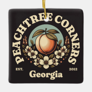 Peachtree Corners, Georgia Ceramic Ornament