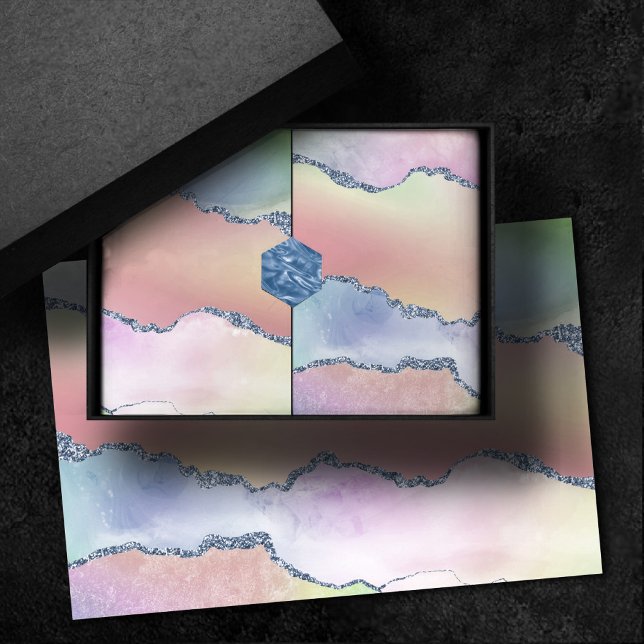 Peachy Agate | Pretty Soft Pastel Watercolor Ombre Tissue Paper (Creator Uploaded)