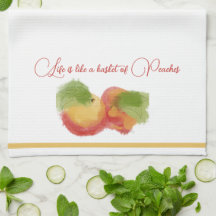 Peachy Bliss Tea Towel