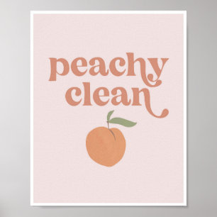 Peachy Clean Retro Vintage Font Poster