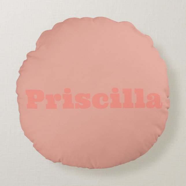 Peachy Comfort Colour Round  Cushion (Front)