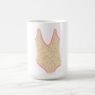 Peachy Floral Summer Swimsuit Beach Gift Coffee Mug
