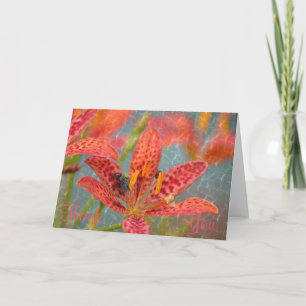 Peachy Floral Thank You Card