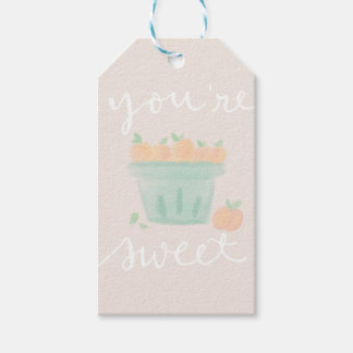 Peachy gift tag