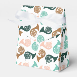 Peachy Green French Horn Musician Party Supply Favour Box