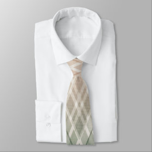 Peachy Green Rearranged Argyle Tie