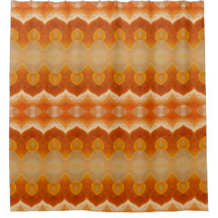 Peachy Ikat 6 Shower Curtain