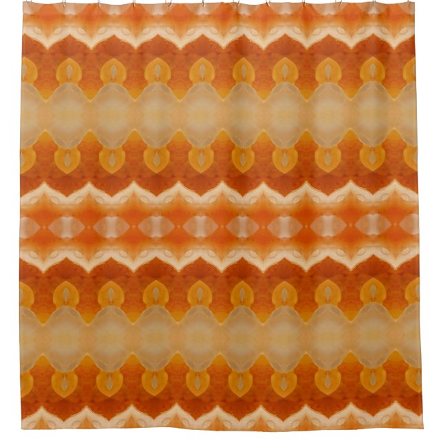 Peachy Ikat 6 Shower Curtain (Front)
